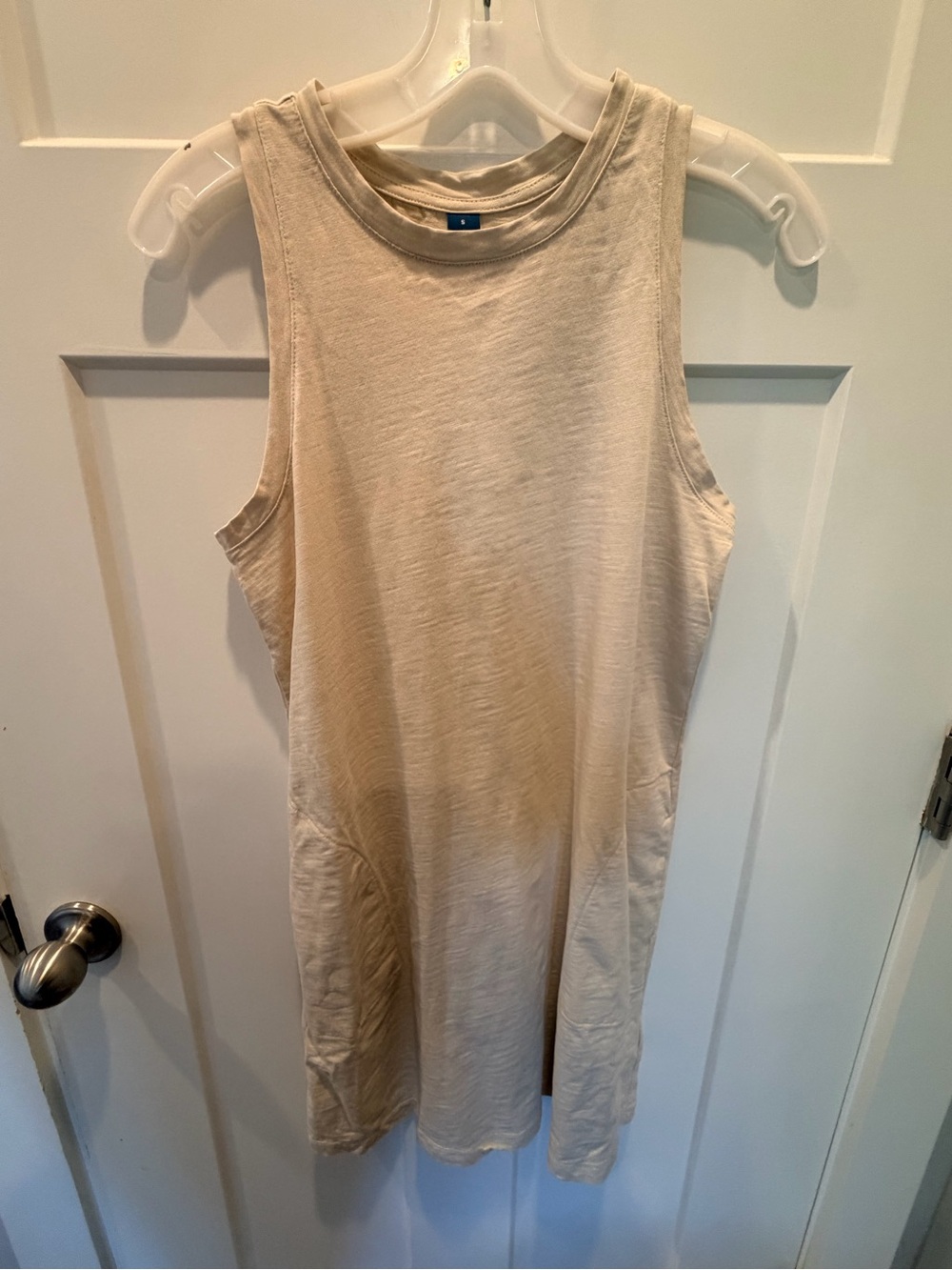 Old Navy Beige 100% Cotton Sleeveless Pocket Dress Size S